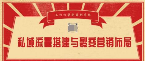 王六六裂变盈利系统课程04私域流量搭建与裂变营销布局_微雨项目网