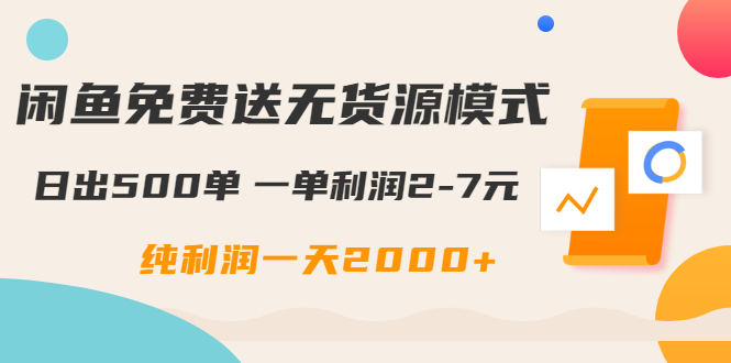 闲鱼免费送无货源模式是如何日出500单的？一单利润2-7元 纯利润一天2000+-第一资源库