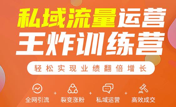 图片[1]-私域流量运营王炸训练营：全网引流+裂变涨粉+私域运营+高效成交-私藏资源社