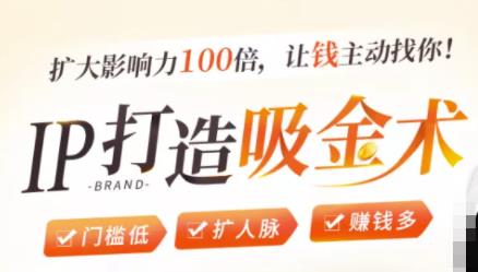 图片[1]_IP打造吸金术：0基础0资源，也能扩大影响力100倍，让钱主动找你！_微雨项目网