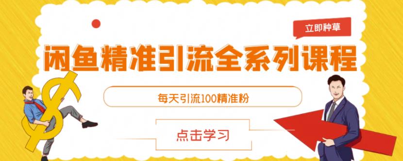 闲鱼精准引流全系列课程，每天引流100精准粉【视频课程】