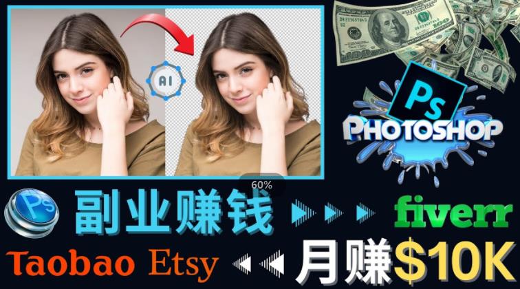 图片[1]-掌握PS修图技能，月赚5000美元以上–利用Adobe Photoshop赚钱的3种途径-一起去尚学资源库