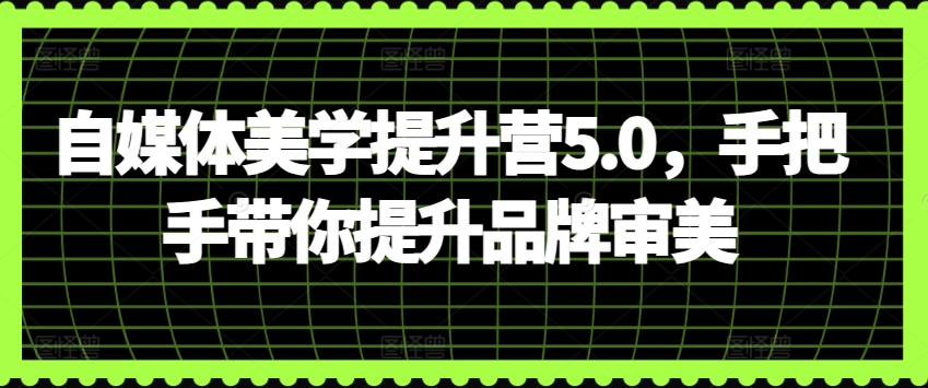 自媒体美学提升营5.0，手把手带你提升品牌审美-第一资源库