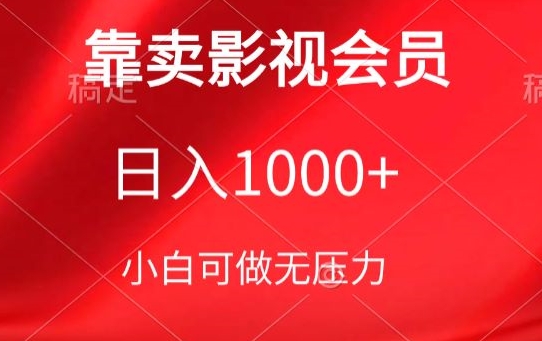 靠卖影视会员，日入1000+，落地保姆级教程，新手可学【揭秘】-第一资源库