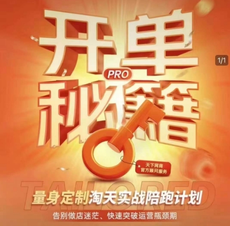 淘宝开单秘籍PRO，量身定制淘天实战陪跑计划，告别做店迷茫、快速突破运营瓶颈期（更新）-第一资源库