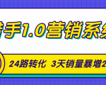 猎手1.0营销系统，从0到1，营销实战课，24路转化秘诀3天销量暴增20倍-第一资源库