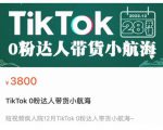 短视频疯人院TikTok 0粉达人带货小航海，TikTok Shop运营带货新模式-第一资源库