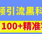 视频引流黑科技玩法，不花钱推广，视频播放量达到100万+，每日100+精准客源-第一资源库