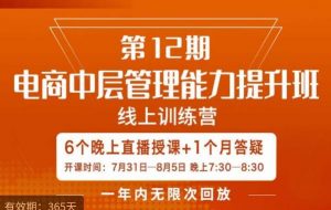 陈少珊·电商中层管理能力提升班，学习对象-电商公司各个岗位的主管，20人人以内的电商公司老板-第一资源库