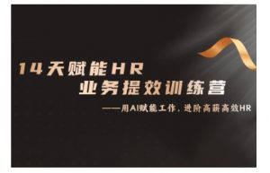 14天ChatGPT赋能HR业务提效训练营，从小白到应用高手-第一资源库