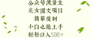 流量主长期收益项目，美女图片简单复制，小白也能上手，轻松日入5张-第一资源库