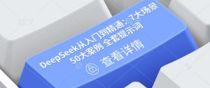 DeepSeek从入门到精通:7大场景 50大案例 全套提示词【文档】-第一资源库