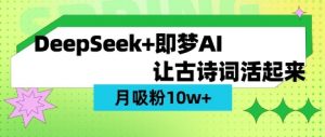 用DeepSeek做AI 古诗词视频，涨粉 10W+(保姆级教程)-第一资源库