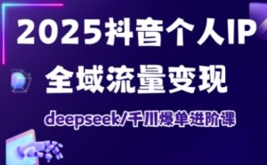 2025抖音个人IP全域流量变现进阶课，deepseek千川爆单进阶课-第一资源库