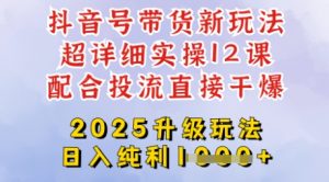 2025全新升级抖音带货玩法,一天纯利四位数,从剪辑到选品再到发布投流,超详细玩法揭秘-第一资源库