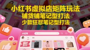 小红书虚拟店矩阵玩法，铺货铺笔记型打法，少款狂怼笔记型打法-第一资源库