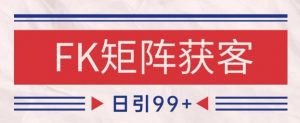 小红书某音FK赛道引流获客 自热矩阵日引200+【揭秘】-第一资源库