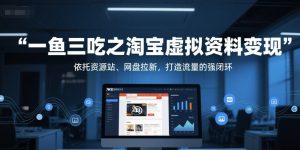 一鱼三吃之淘宝虚拟资料变现，依托资源站、网盘拉新，打造流量的强闭环-第一资源库