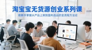 淘宝无货源创业系列课，助新手掌握从产品上架到盈利选品的全流程方法论-第一资源库