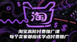 淘宝高阶付费推广课，每个卖家都应该学点付费推广-第一资源库