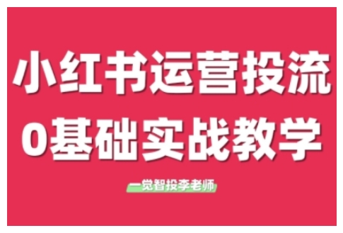 小红书运营投流，小红书广告投放从0到1的实战课，学完即可开始投放（更新）-第一资源库