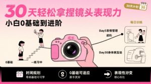 30天轻松拿捏镜头表现力，小白0基础到进阶-第一资源库