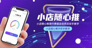小店随心推微付费撬动自然流投手教学，小店随心推手把手教学-第一资源库