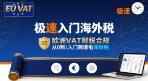 极速入门海外税，欧洲VAT财税合规，从0到1入门跨境电商财税-第一资源库