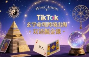 TikTok玄学命理跨境出海双语掘金课，手把手教你用命理知识精准直击海外用户痛点-第一资源库