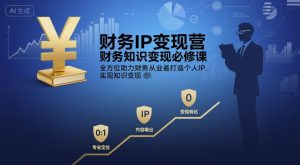 财务IP变现营，财务知识变现必修课，全方位助力财务从业者打造个人IP，实现知识变现-第一资源库