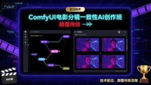 ComfyUI电影分镜一致性AI创作班，前沿技术，颠覆传统-第一资源库