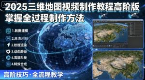 2025三维地图视频制作教程高阶版，掌握全过程制作方法-第一资源库