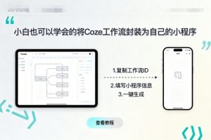 小白也可以学会的将coze工作流封装为自己的小程序-第一资源库