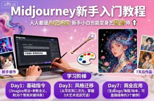 midjourney新手入门教程：人人都是AI艺术家，新手小白也能变身艺术大师-第一资源库