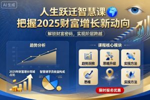 人生跃迁智慧课，把据2025财富增长新动向-第一资源库