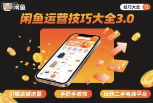 闲鱼运营技巧大全3.0，引爆店铺流量，手把手教你玩转二手电商平台-第一资源库