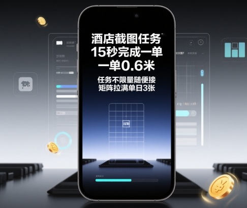酒店截图任务，15秒完成一单，一单0.6米，任务不限量随便接，矩阵拉满单日3张【揭秘】-第一资源库