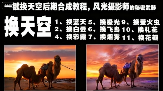 一键换天空后期合成教程，风光摄影师的秘密武器-第一资源库