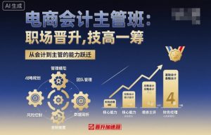 电商会计主管班，职场晋升，技高一筹-第一资源库