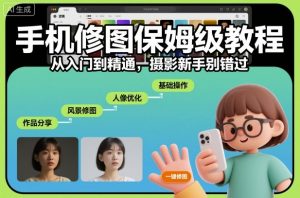 手机修图保姆级教程，从入门到精通，摄影新手别错过-第一资源库