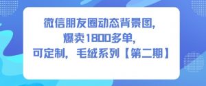 微信朋友圈动态背景图，爆卖1800多单，可定制，毛绒系列【第二期】-第一资源库