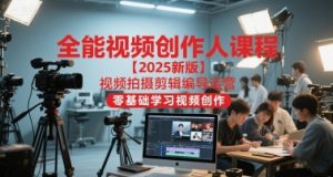 全能视频创作人课程【2025新版】视频拍摄剪辑编导运营，零基础学习视频创作（更新）-第一资源库