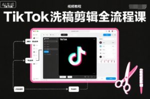 TikTok洗稿剪辑全流程课，PR洗稿剪辑全流程，TK洗稿运营课-第一资源库
