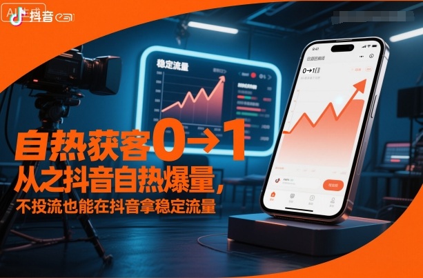 自热获客从0到1之抖音自热爆量，不投流也能在抖音拿稳定流量-第一资源库