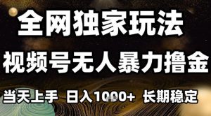 年底最新独家视频号无人直播撸礼物，小白也能轻松日入1k+，长期稳定，可批量复制【揭秘】-第一资源库
