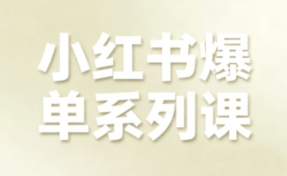 小红书爆单系列课，聚焦小红书电商全链路增长（更新）-第一资源库