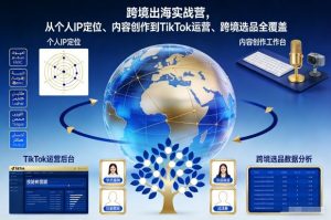 跨境出海实战营，从个人IP定位、内容创作到TikTok运营、跨境选品全覆盖-第一资源库