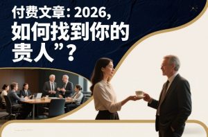 付费文章:2026,如何找到你的“贵人”?-第一资源库