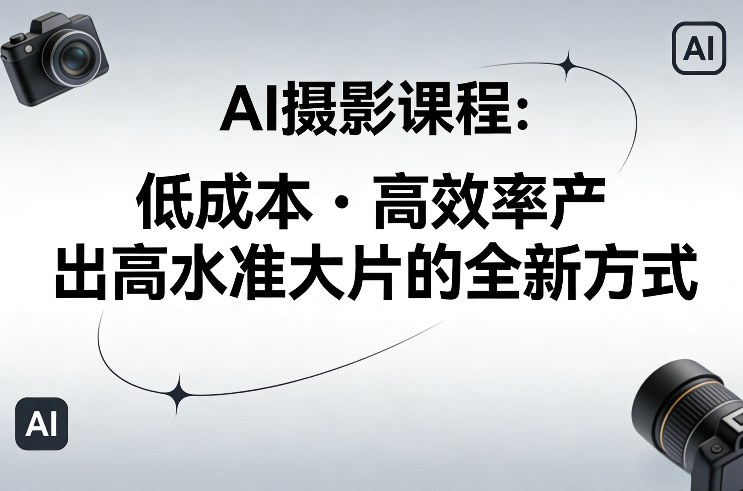 AI摄影课程，低成本高效率产出高水准大片的全新方式-第一资源库