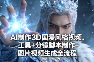 AI制作3D国漫风格视频,工具+分镜脚本制作+图片视频生成全流程-第一资源库